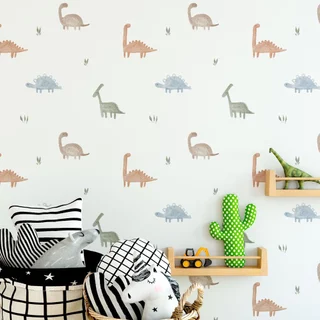 Kit Adesivos de Parede Infantil – Dinossauros em Aquarela