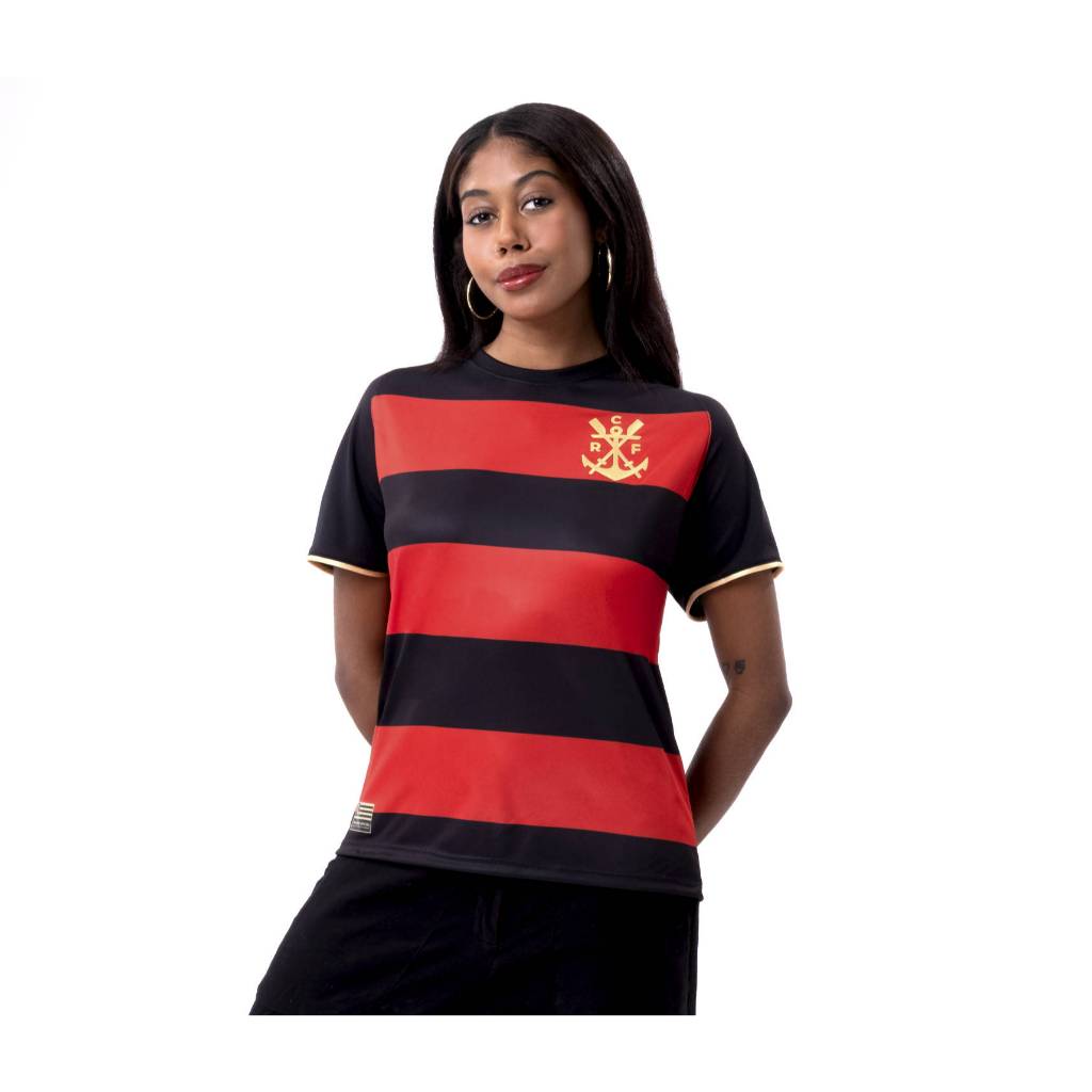 Camisa Origens 1895 Licenciada Flamengo Baby look Feminina