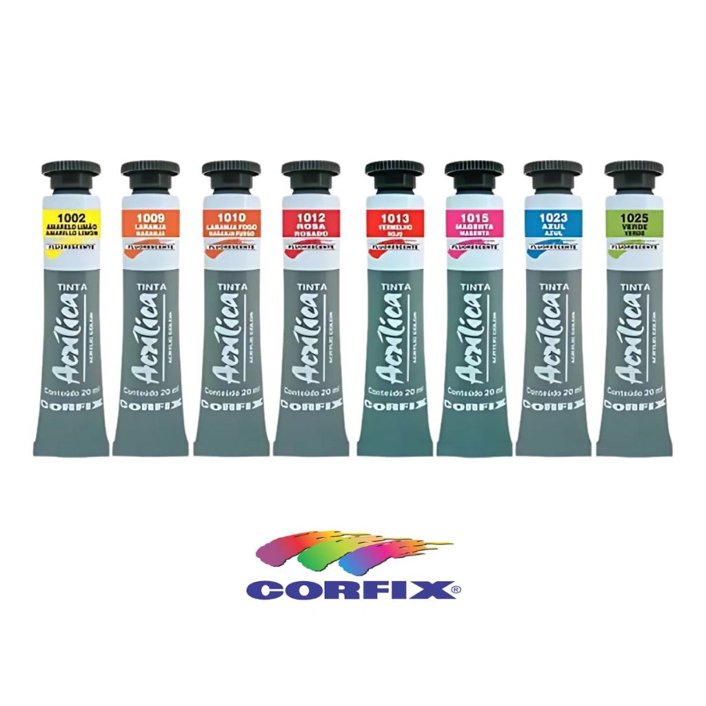 Tinta Acrílica Corfix 20ml Fluorescente - 84020 | Shopee Brasil
