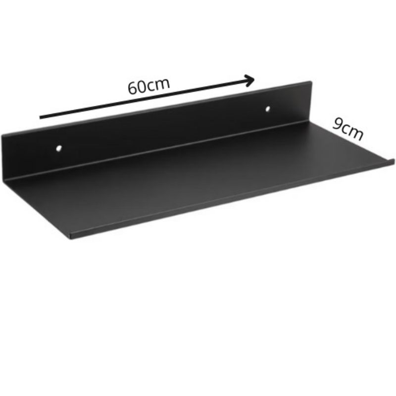 Prateleira flutuante de Parede de Chapa de aço 60cm