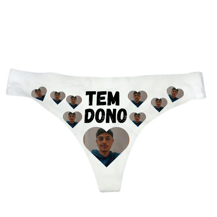 Calcinha Personalizada Tem Dono Com Foto Dia Dos Namorados
