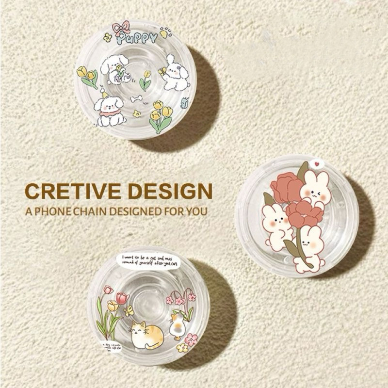 Suporte De Celular Redondo Flores Para Celular Pop Socket