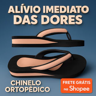 Chinelo ortopédico feminino confortável antiderrapante para fascite plantar e esporão