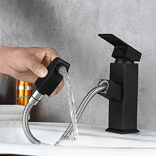 Torneira extensível para pia com misturador de água fria e quente, aço inox em Oferta na Shopee