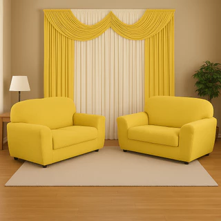 Kit Capa Sofá 3x2 Lugares Malha Gel + Cortina Paris 2M Malha Gel em Oferta na Shopee