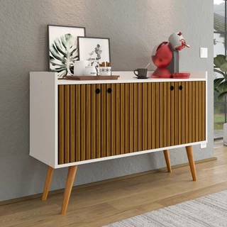 Aparador Buffet 4 Portas Cantinho do Café / Sala de Estar Decorativo Organizador Cozinha Balcão Dallas