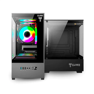 Gabinete Gamer Aquário, Mini Tower, Micro-ATX/ITX, Vidro Temperado Lateral , Preto