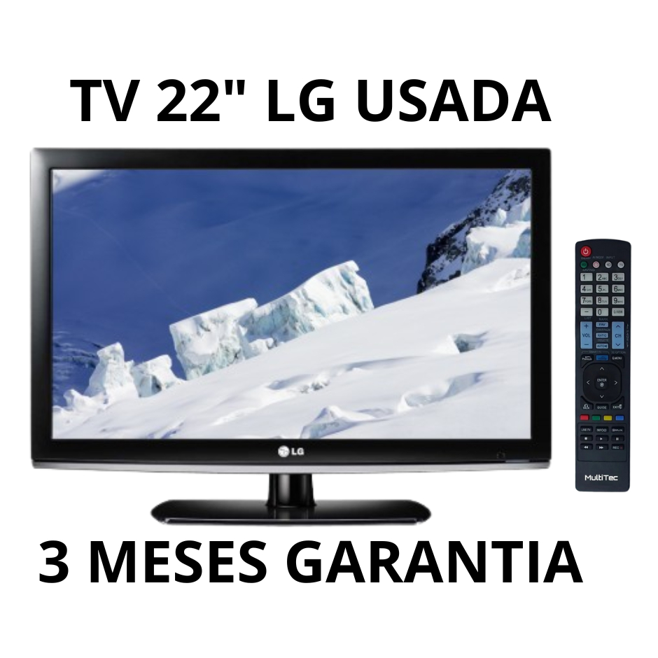 Monitor TV LG Modelo 22ld330 Usada Com Controle e Cabos HDMI e Energia ...