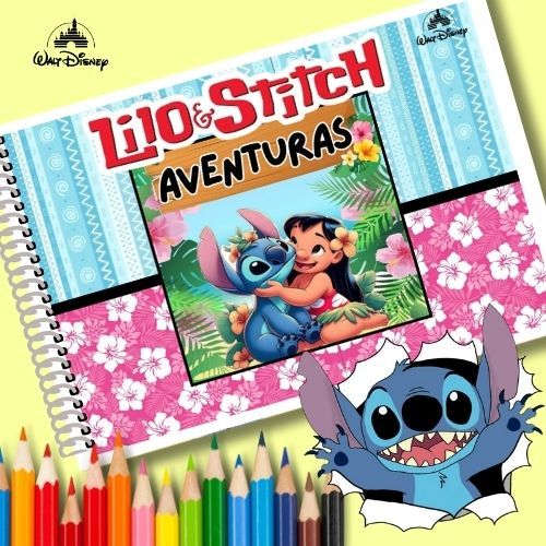 Livro de Colorir Lilo e Stitch – Aventuras - Livro de Pintar Infantil e ...