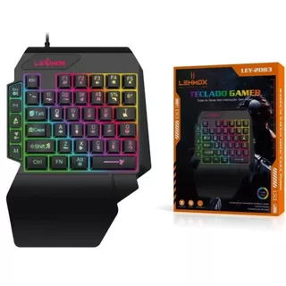 Teclado Gamer Single Hand Profissional Uma Mão Led RGB