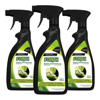 Kit 3 Forth Cochonilha Inseticida De Contato Pronto Uso 500ml em Oferta na Shopee