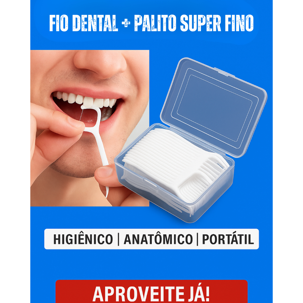 Kit Fio Dental com Palito Super Fino – Hastes Anatômicas | Estojo ...