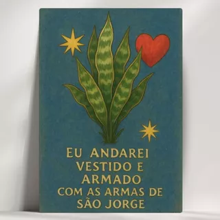 Quadro Decorativo Orixá - São Jorge! - Umbanda, Candomblé com mensagens!