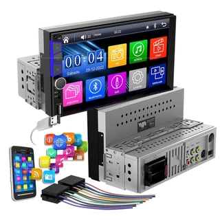 Central Multimídia Universal 1 din  Rádio De Carro  MP5 Video Player Bluetooth 7 Polegada Tela Sensível Ao Toque em Oferta na Shopee