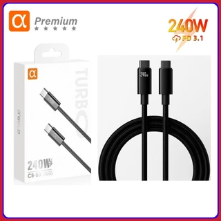 Cabo Tipo c Turbo 240W PD cabo USB c -Tipo c Para Macbook iPhone iPad original carregamento super rápido A`GOLD CB-53