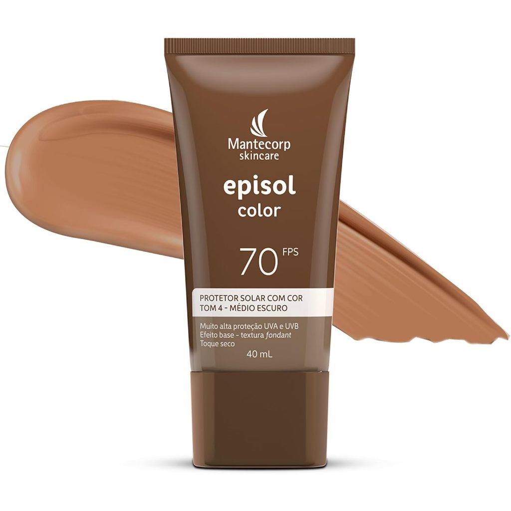 Protetor Solar Facial Episol FPS 70 Color Tom 4 Medio escuro 40ml ...