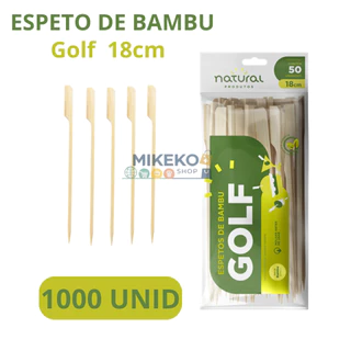 Espeto Palito Golf de Bambu 18cm com 1000 Unid