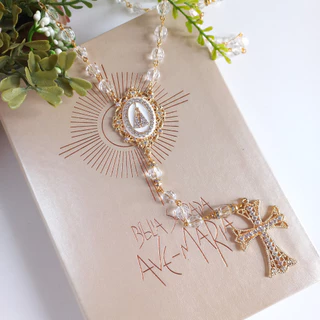 Terço de Nossa Senhora Aparecida para Noivas, Formatura, Altar, Decoração Luxo