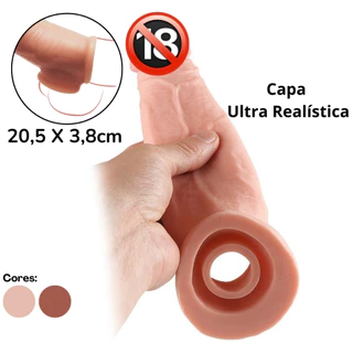 Capa Peniana Ultra realista Macio Dildo Grande Grosso em Oferta na Shopee