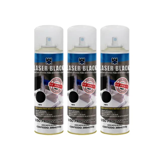 KIT C/ ADITIVO PARA GRAVAÇÃO A LASER 300ml/210g - LASER BLACK