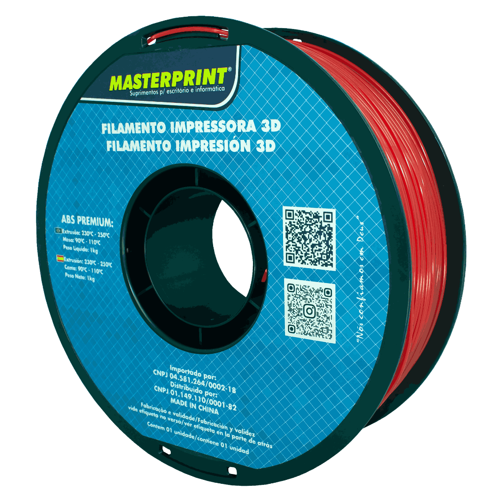 Filamento PETG / PLA MasterPrint Premium 1Kg Impressora 3D Várias Cores ...