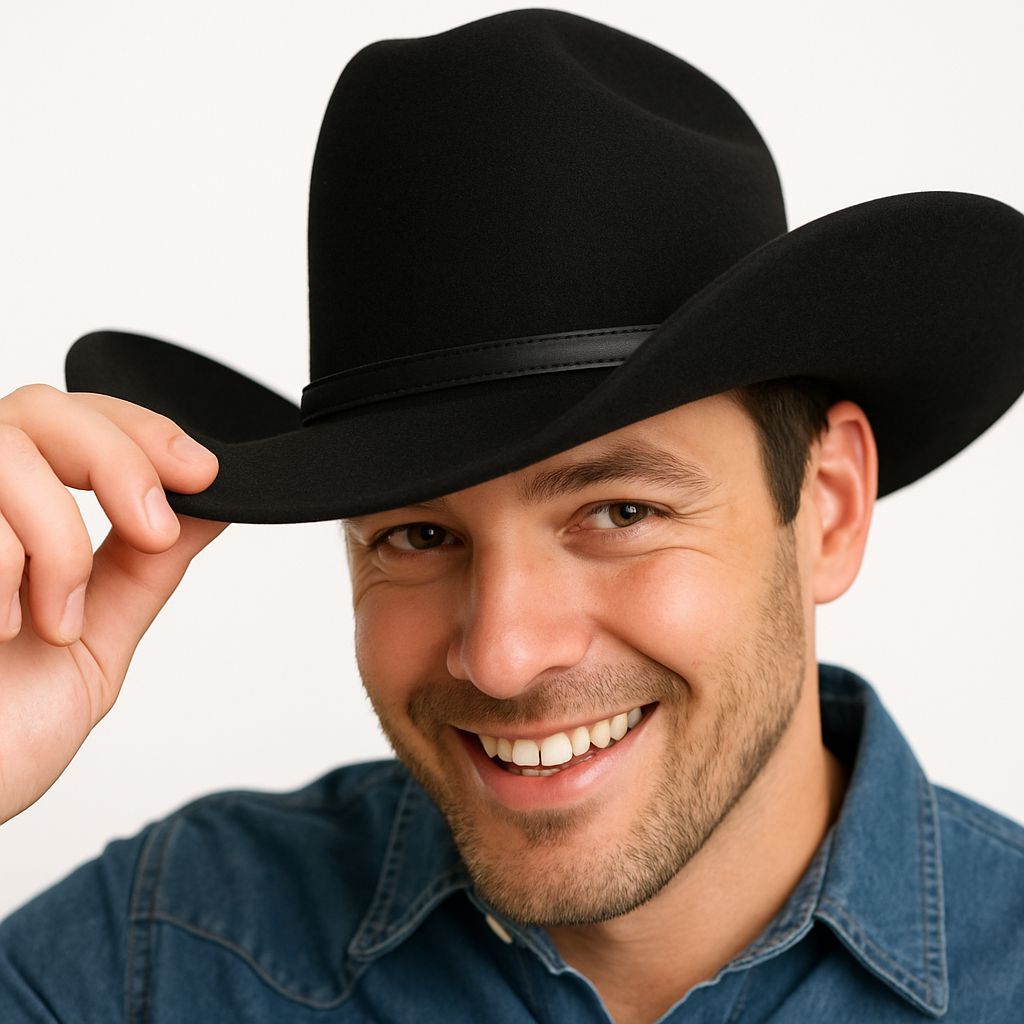 Chapéu Country Americano Masculino Cowboy Rodeio Sertanejo Top | Shopee ...