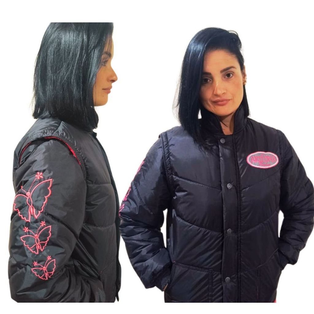 JAQUETA ARIZONA RACING FEMININA COM BOLSO E REFLETIVA | Shopee Brasil