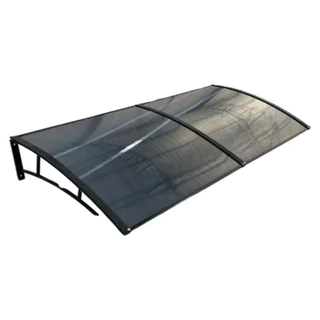 Toldo 100 a 200x70cm Pt/Br Policarbonato Suportes ABS Perfis de Alumínio Proteção Solar