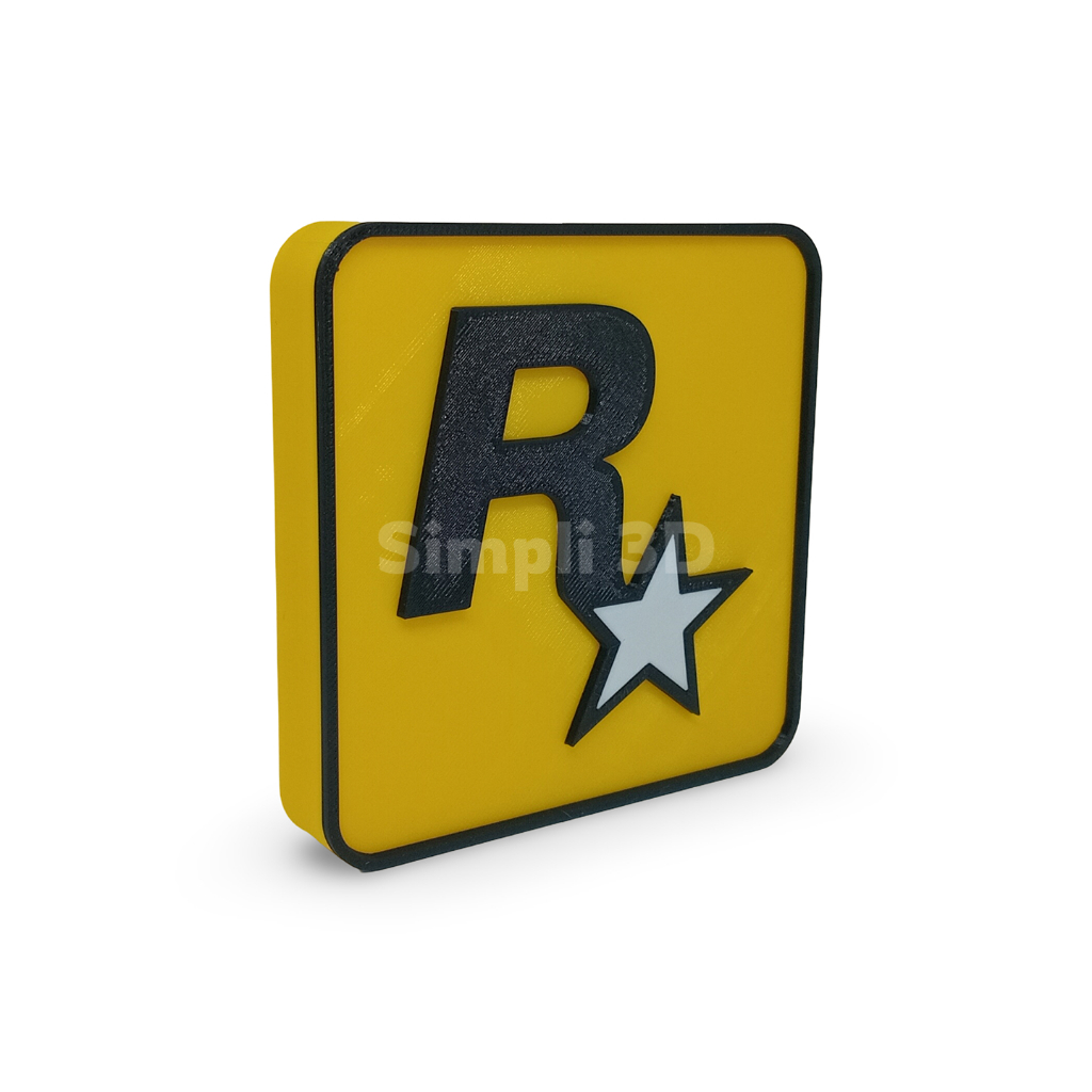 Placa Decorativa Rockstar Games - Decoração Gamer | Shopee Brasil