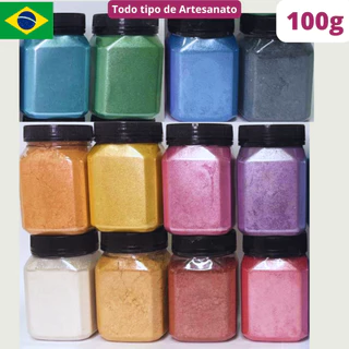 100g pote mica pigmento metálico perolado colorido corante resina epóxi artesanato diy vela sabonete
