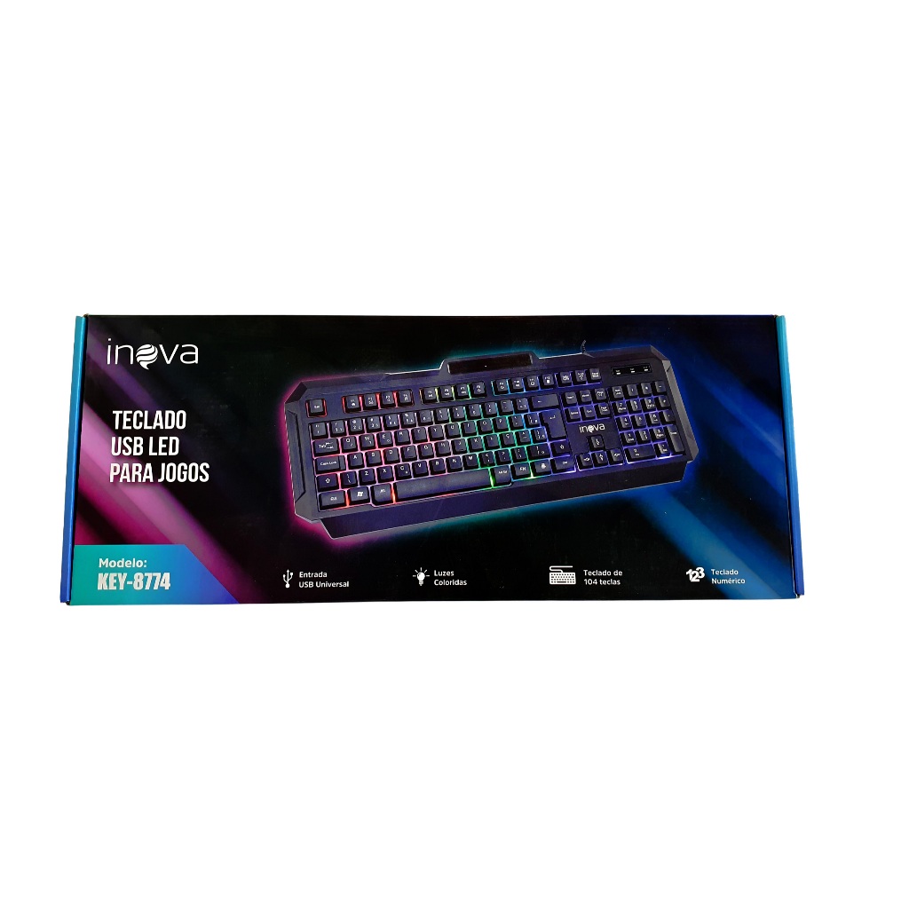 Teclado Inova Key-8774 Usb Com Led Rgb | Shopee Brasil