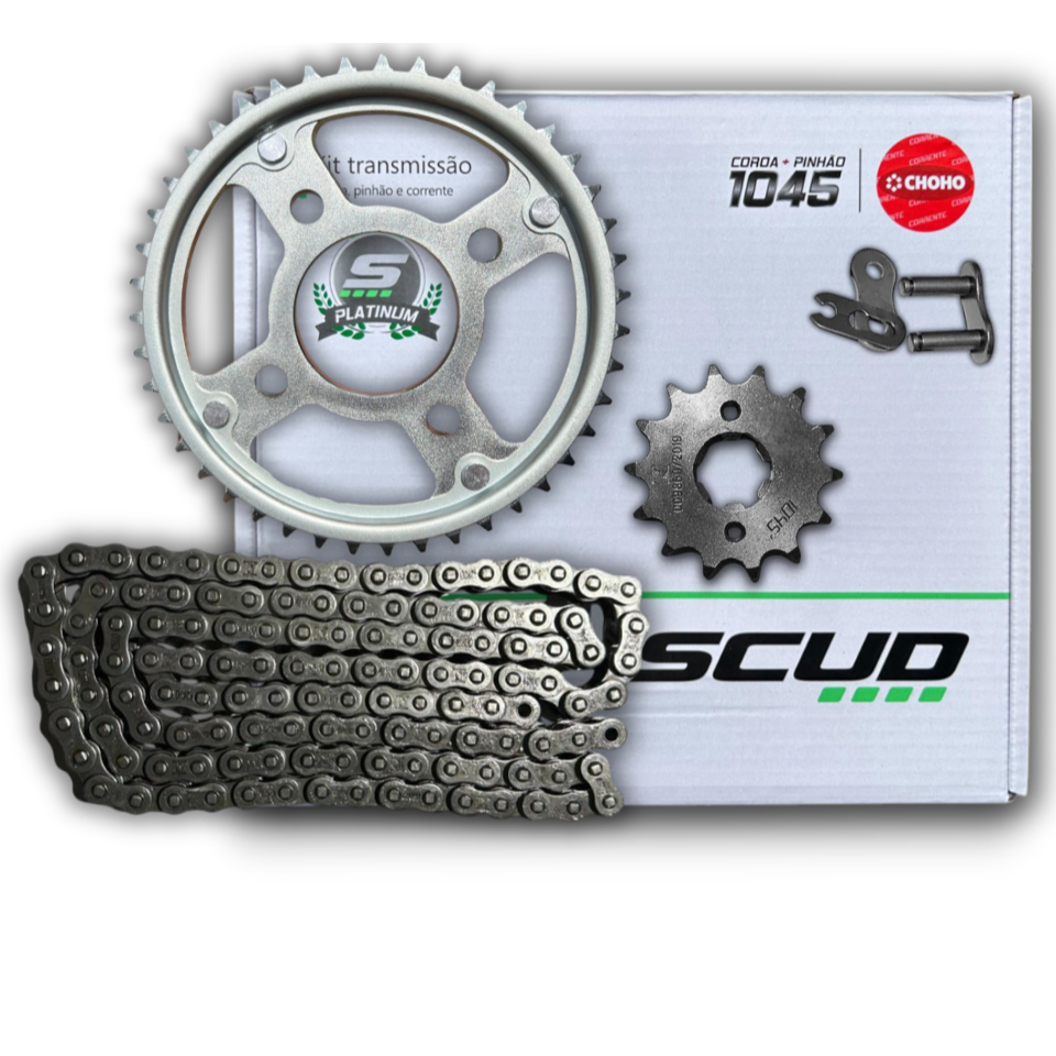 Kit Relação Transmissão Titan 160 Fan 160 Start 160 PREMIUN Scud Kit ...