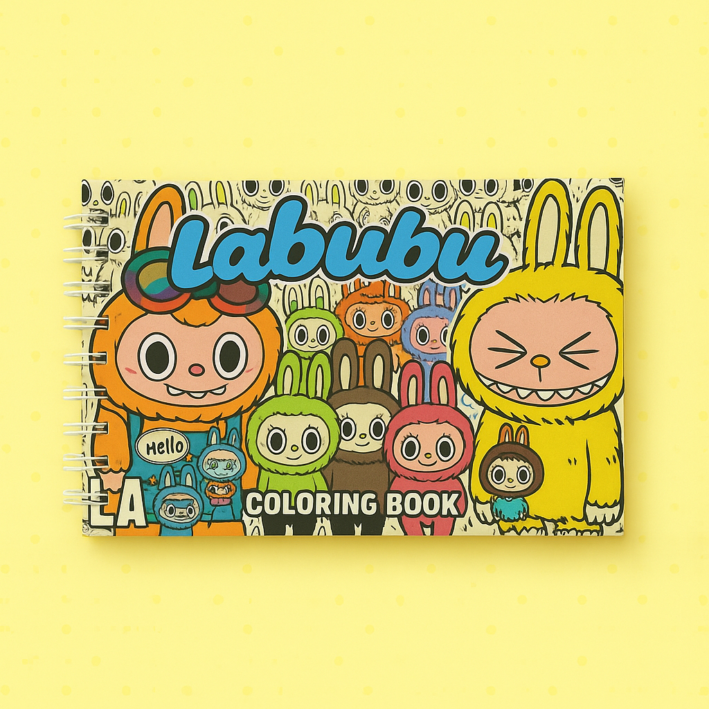 Livro de Colorir Labubu – Capa Dura com Acabamento Premium, 50 Folhas ...