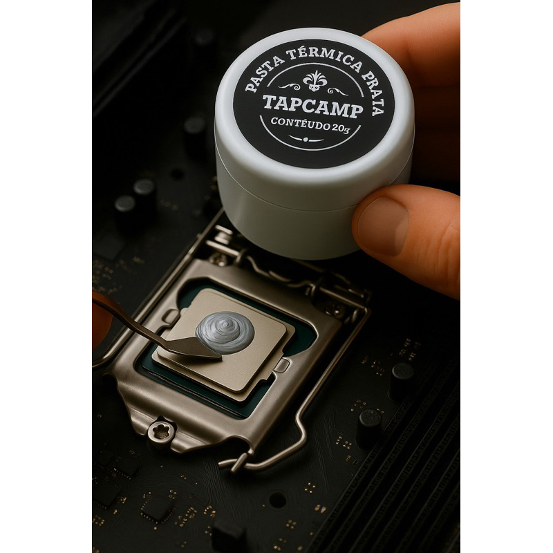 パーツ POWERTAP G2 SL CAMPY Pasta Térmica Prata, Tapcamp Silver Processador Pote 20 Gr