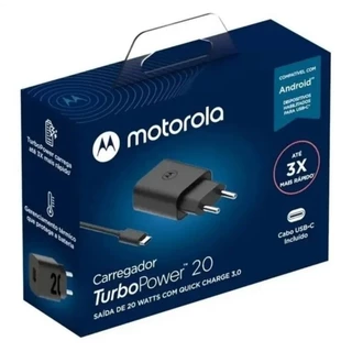 CARREGADOR TURBO POWER 20W PARA MOTOROLA