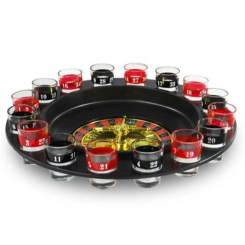 Jogo De Cassino Roleta Shot Com 16 Copos Para Drink - Western JR-01