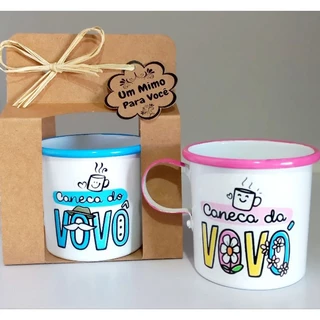 CANECA VOVÓ E VOVÔ ALUMINIO 250ML EMBALAGEM