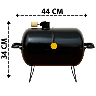 Churrasqueira a Bafo Mini - Portátil - Casa- Camping - Pesca - Econômica - Envio Imediato