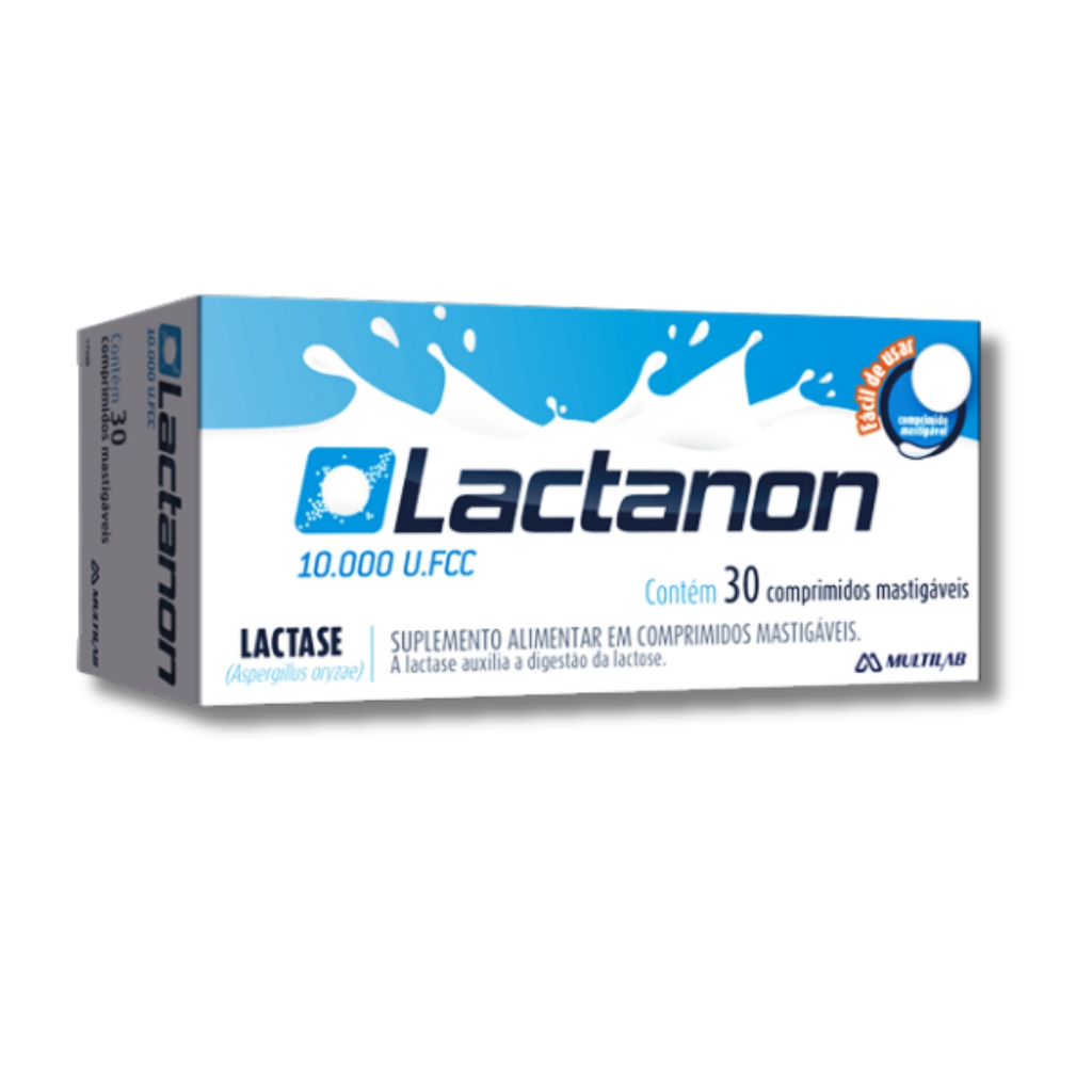 Suplemento Alimentar Lactase Lactanon 30 Comprimidos Mastigáveis ...