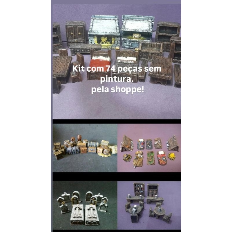 cenário para rpg 5 kits sem pintura
