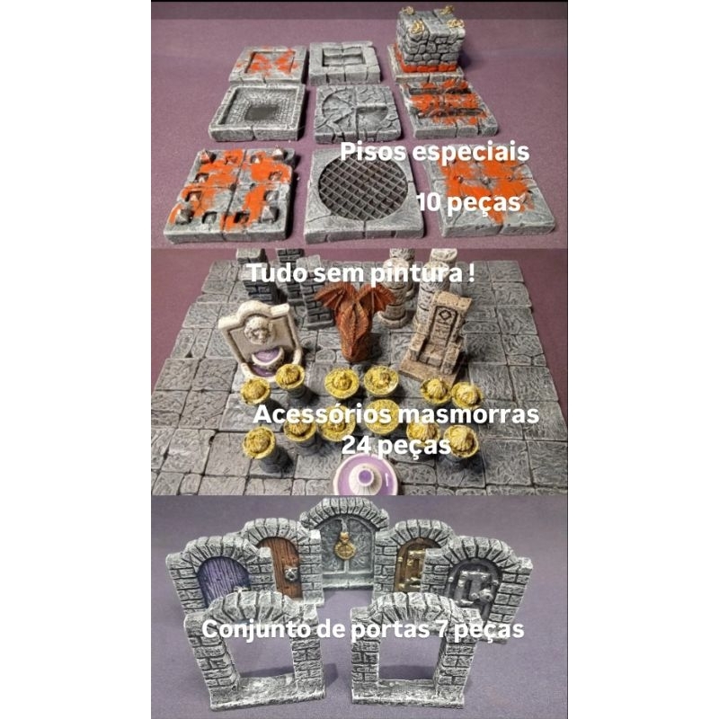 cenário para rpg 3 kits sem pintura