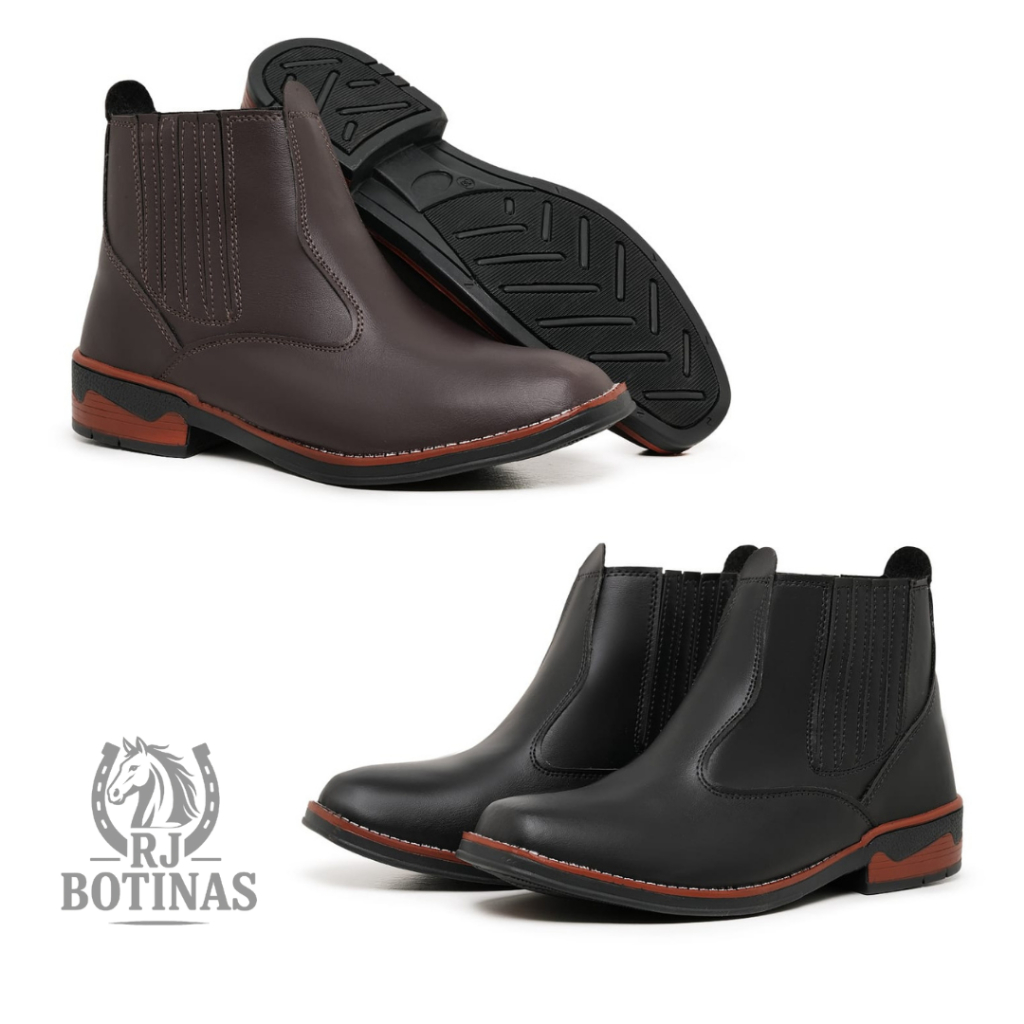 Botina Rodeio Country Tradicional – Estilo Sertanejo em Couro Ecológico ...