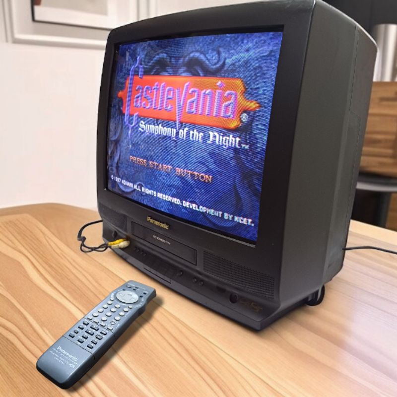 TV VHS Panasonic vídeo cassete c/ VCR Plus 20 Pol TV Vintage TV