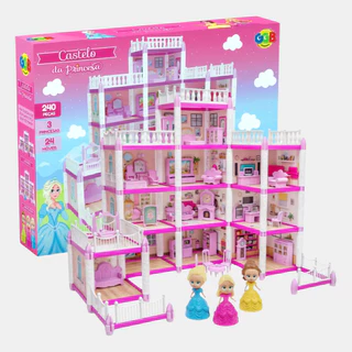 Castelo da Princesa Casinha de Boneca P/ Montar Faz de Conta