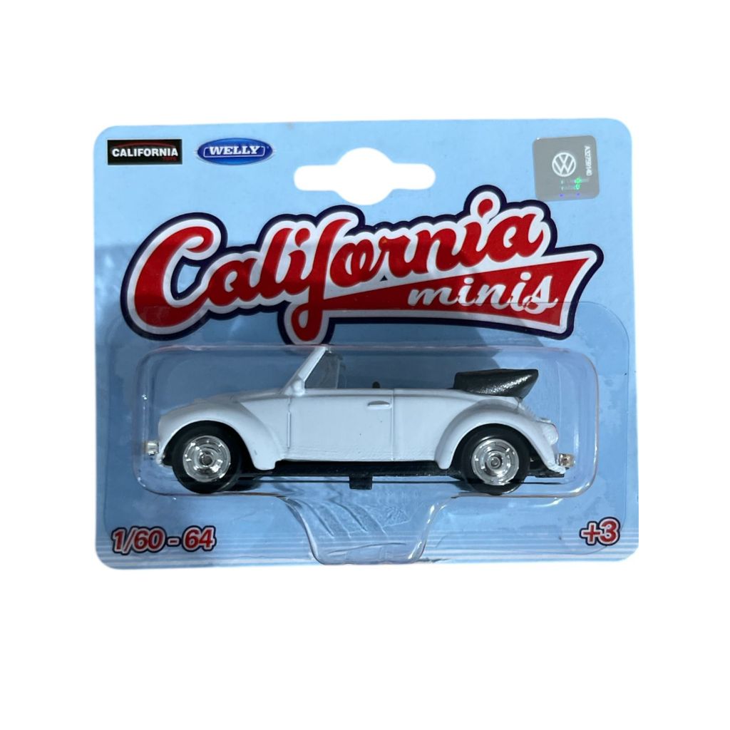 Miniatura Volkswagen Fusca Conversível Branco 1:64 | Shopee Brasil