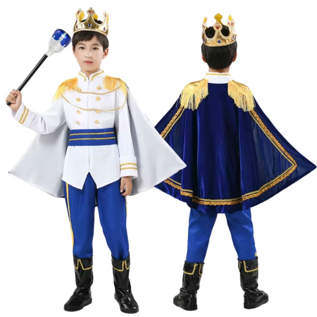 Fantasia de Príncipe Infantil Premium Rei Realeza Cosplay Festa ...