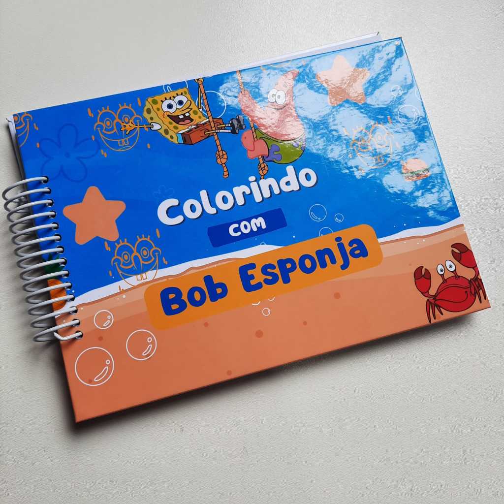Livro de colorir bob esponja estilo Bobbie Goods Livrinho de Colorir ...