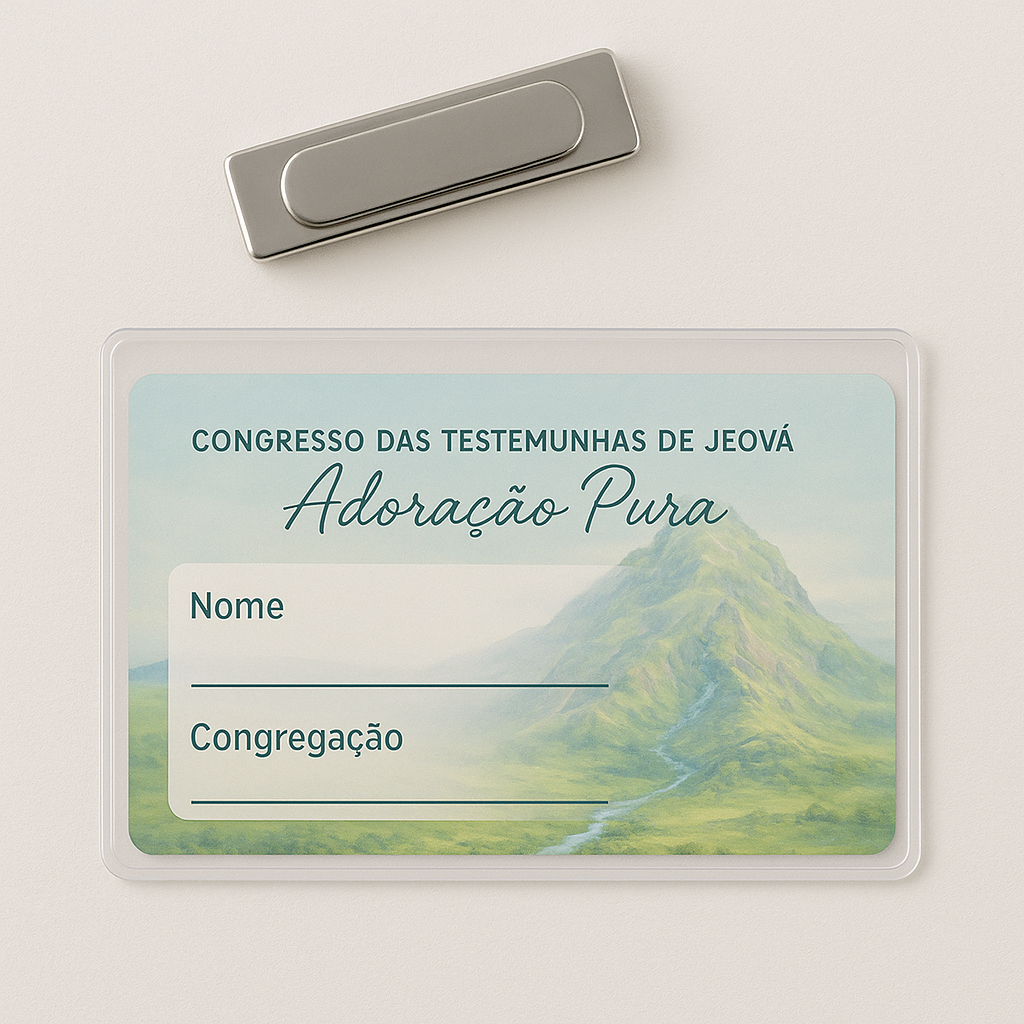 Crachá Personalizado Congresso Testemunhas de Jeová 2025 | Tema ...