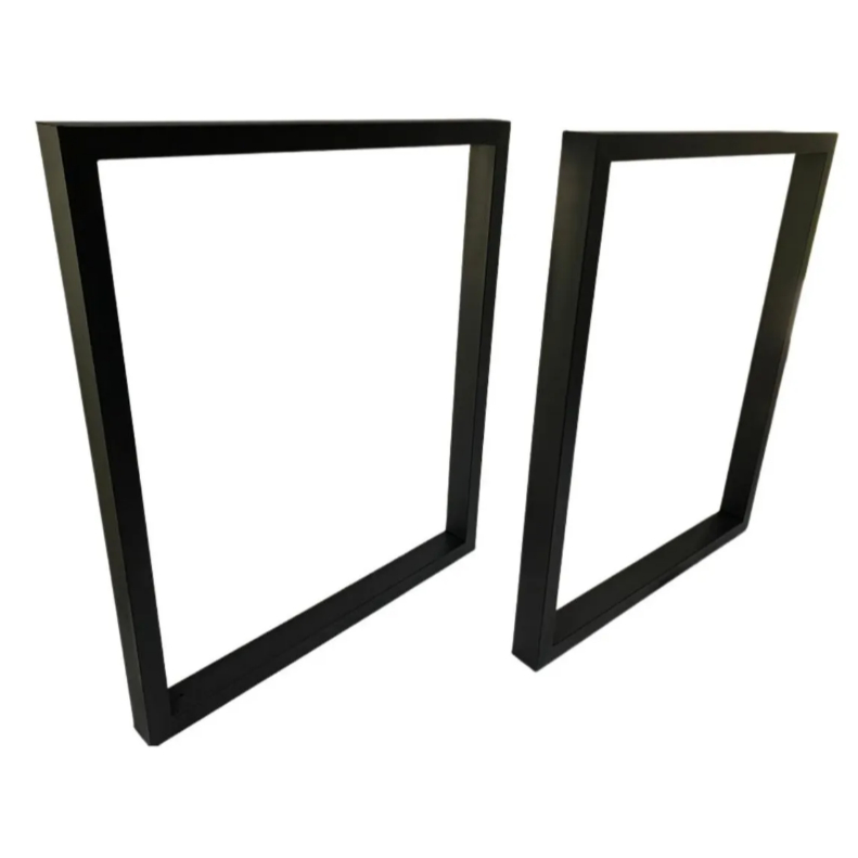 Par de Pés Metalon Preto Suporte Robusto p/ Mesas