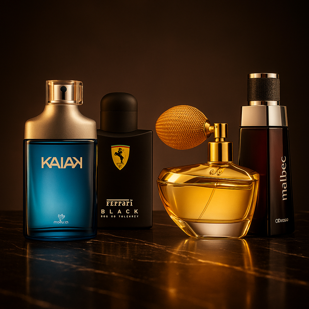 Kit 4 Perfume 100ml - Malbec , Ferrari Black , Kaiak e Lily | Shopee Brasil